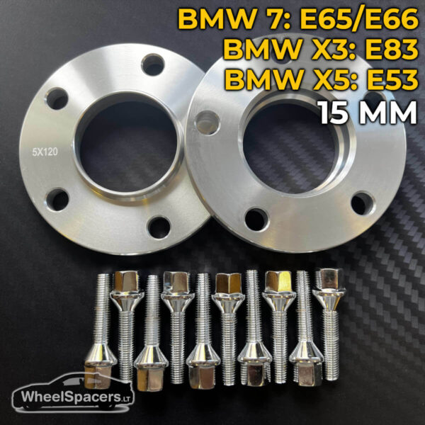 bmw-x3-e83-x5-e53-7serija-E65-E66-E67-E68-15mm-rastafkes, rastafkių komplektai